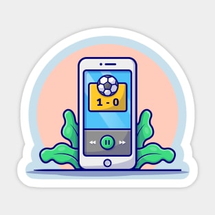 Online Soccer Match Cartoon Vector Icon Illustration (2) Sticker